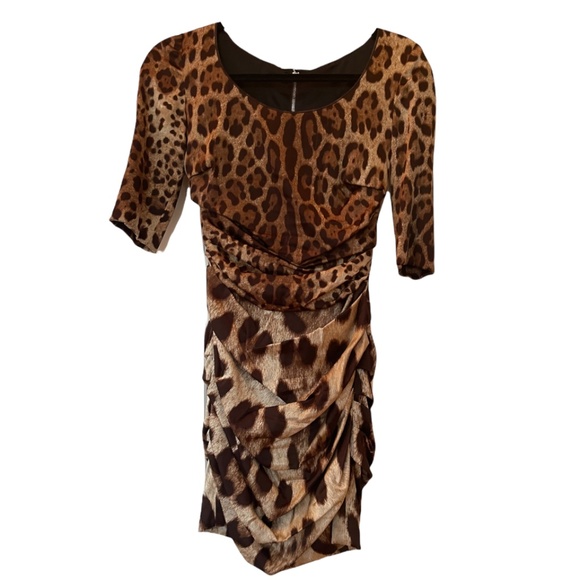 DOLCE & GABANNA Leopard Print Dress - Picture 1 of 6